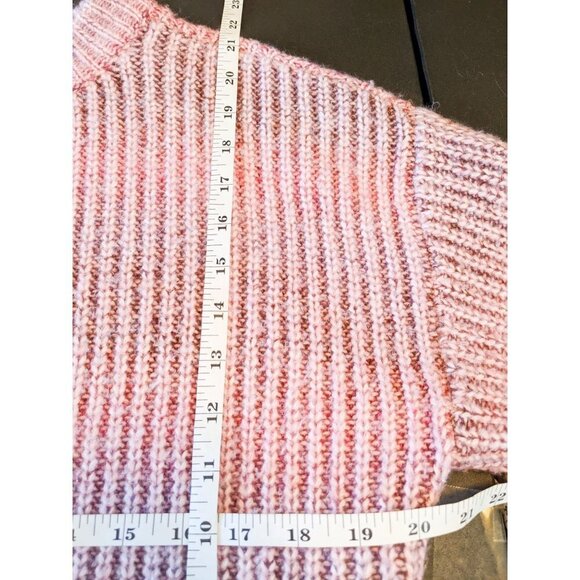 Universal Thread Chunky Pink Ombre Oversized Crewneck Sweater XS Womens Pullover - Picture 8 of 10